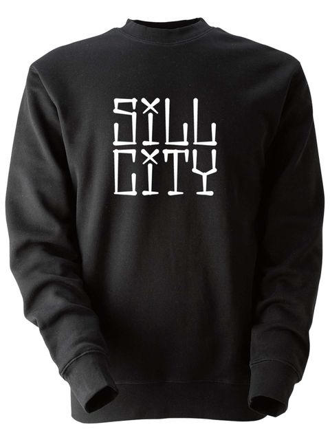 Sweatshirt, Black - Sill City Text (big logo)